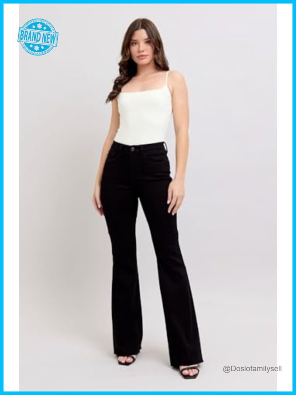 Judy Blue High-Waisted Star Seam Flare Jeans Stretch Comfort Women's Denim